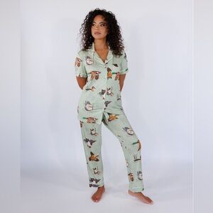 NWT In My Sundays FANCY FOWL PAJAMA SET
